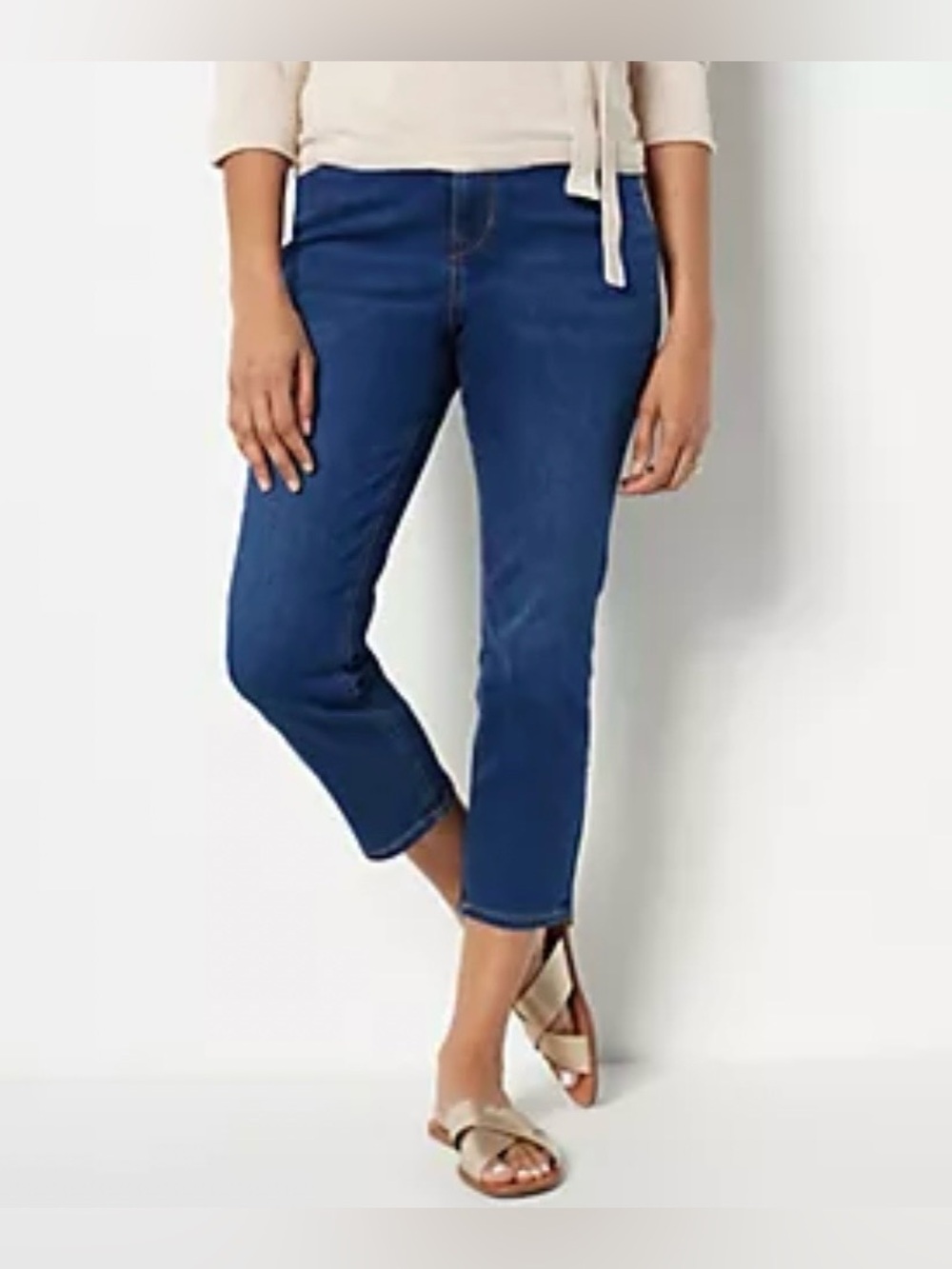 Encore by Idina Menzel Petite High Waisted Crop Jeans - Indigo! Size 18WP.